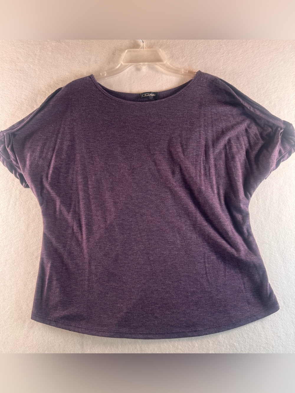 Colette Romey Womens Large Purple Cold Shoulder Knit Tee Stitch Fix